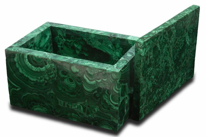 Wide Malachite Jewelry Box - DR Congo #335690